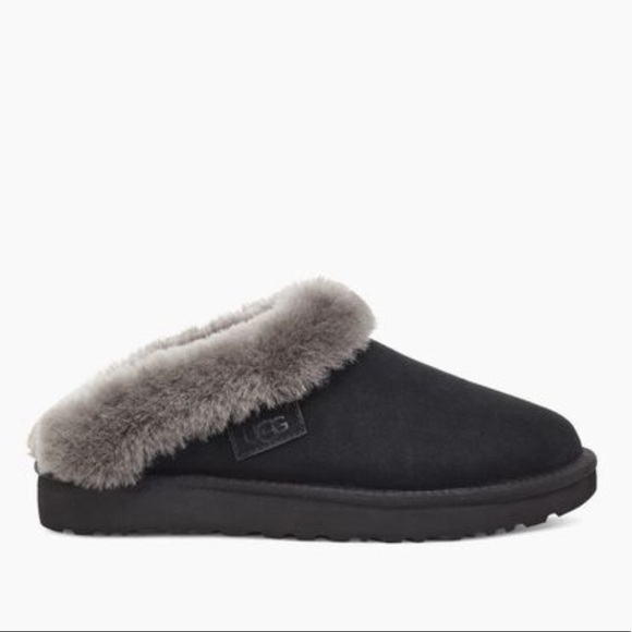 UGG | Cluggette Slippers In Black Grey Indoor Outdoor NEW - Picture 12 of 17